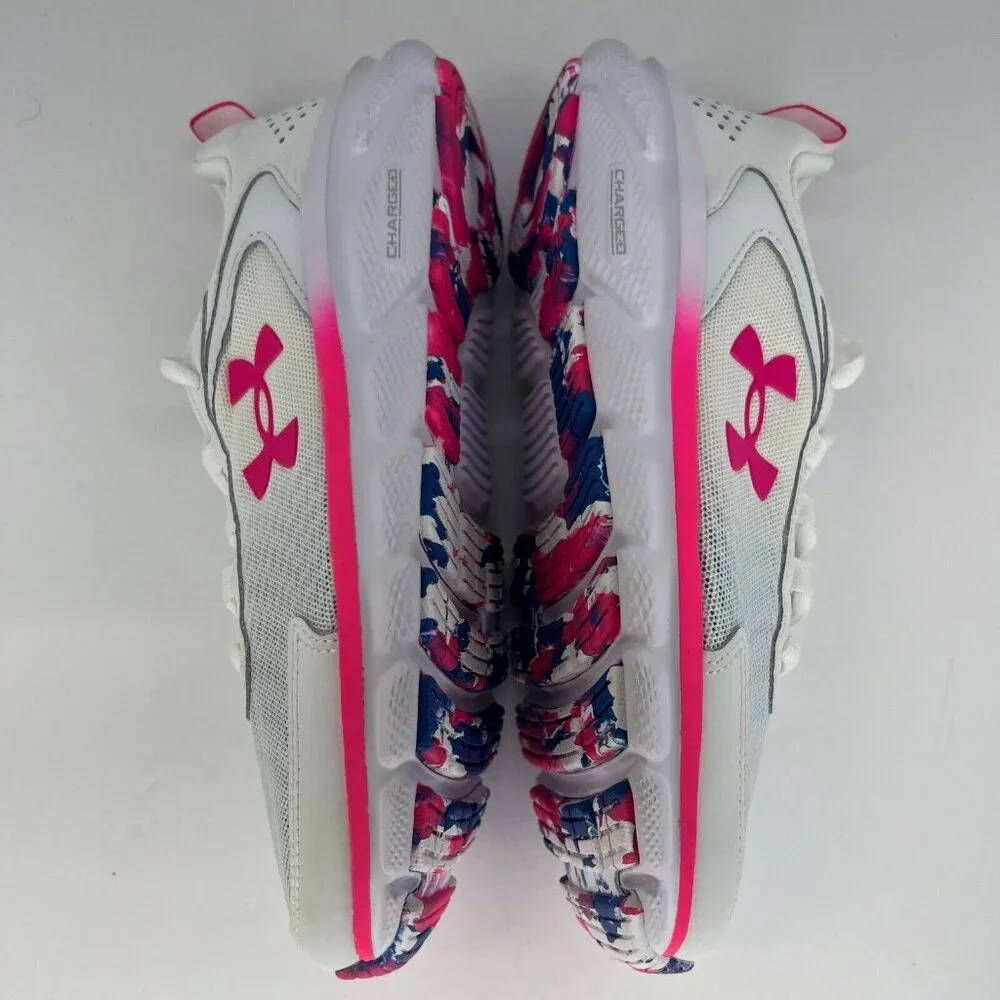 Under Armour Womens Electro Pink Charged Assert 9 Marble Size 8.5 Running Shoes